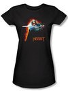 Hobbit Juniors Shirt Movie Unexpected Journey Loyalty Fire Black Tee