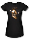 Hobbit Juniors Shirt Movie Unexpected Journey Loyalty Hole Black Tee