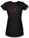 Hobbit Juniors Shirt Movie Unexpected Journey Loyalty Smaug Black Tee