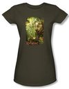 Hobbit Juniors Shirt Movie Unexpected Journey Loyalty Woods Green Tee