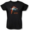 Hobbit Ladies Shirt Movie Unexpected Journey Loyalty Fire Black Tee