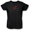 Hobbit Ladies Shirt Movie Unexpected Journey Loyalty Smaug Black Tee