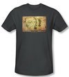 Hobbit Shirt Movie Unexpected Journey Loyalty Map Charcoal Slim Fit