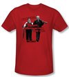 Hot Fuzz T-shirt Movie Days Work Adult Red Slim Fit Tee Shirt