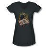 House Shirt Juniors V Neck Rock The House Charcoal T-Shirt