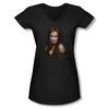 House Shirt Juniors V Neck Thirteen Black T-Shirt