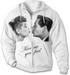 I Love Lucy Hoodie Hooded Sweatshirt - Kiss Adult Full Zip Hoody