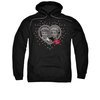 I Love Lucy Hoodie Sweatshirt Hearts And Dots Black Adult Hoody Sweat Shirt