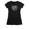 I Love Lucy Shirt Hearts And Dots Juniors Black Tee T-Shirt