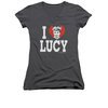 I Love Lucy Shirt Juniors V Neck Black Tee T-Shirt