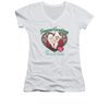 I Love Lucy Shirt Juniors V Neck Seasons Greetings White Tee T-Shirt