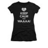 I Love Lucy Shirt Keep Calm Waaa Juniors Black Tee T-Shirt