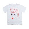 I Love Lucy Shirt Kids Lines Face White Youth Tee T-Shirt