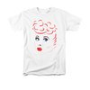 I Love Lucy Shirt Lines Face Adult White Tee T-Shirt