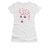 I Love Lucy Shirt Lines Face Juniors White Tee T-Shirt