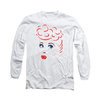 I Love Lucy Shirt Lines Face Long Sleeve White Tee T-Shirt