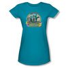 I Love Lucy Shirt Lucy&#039;s Luau Juniors Turquoise Tee T-Shirt