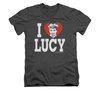 I Love Lucy Shirt Slim Fit V Neck Black Tee T-Shirt