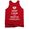 I Love Lucy Tank Top Keep Calm And Watch Red Tanktop