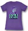 James Dean Juniors T-shirt Bro Again Purple Tee Shirt