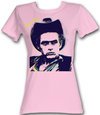 James Dean Juniors T-shirt Dean Lines Again Pink Tee Shirt