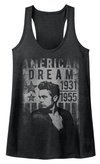 James Dean Juniors Tank Top Dream Black Heather Racerback