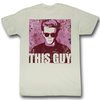 James Dean Shirt Flowery Dean Adult Dirty White Tee T-Shirt