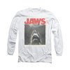 Jaws Shirt Block Classic Fear Long Sleeve White Tee T-Shirt