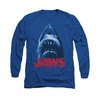 Jaws Shirt From Below Long Sleeve Royal Blue Tee T-Shirt