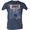 Jaws Shirt Jaws Population Adult Blue Tee T-Shirt