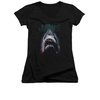 Jaws Shirt Juniors V Neck Terror In The Deep Black T-Shirt