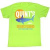 Jaws Shirt Quint Fish Adult Bright Green Tee T-Shirt