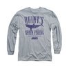 Jaws Shirt Quint&#039;s Long Sleeve Athletic Heather Tee T-Shirt