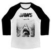 Jaws Shirt Raglan Jaws Below White/Black Shirt