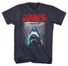 Jaws Shirt Red Movie Logo Heather Blue T-Shirt