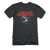 Jaws Shirt Slim Fit Cracked Jaw Charcoal T-Shirt