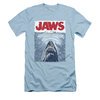 Jaws Shirt Slim Fit Graphic Poster Light Blue T-Shirt