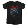 Jaws Shirt Slim Fit V-Neck Water Circle Black T-Shirt