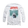 Jaws Shirt Vintage Poster Long Sleeve White Tee T-Shirt