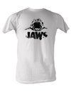 Jaws T-shirt Black Logo Classic Adult White Tee Shirt