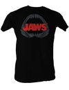 Jaws T-shirt Shark Jaw Classic Adult Black Tee Shirt