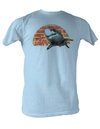 Jaws T-shirt Sunset Jaws Classic Adult Light Blue Tee Shirt