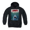 Jaws Youth Hoodie Lined Poster Black Kids Hoody