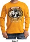 Kids Three Stooges Shirt Moonshine Whiskey Long Sleeve Tee T-Shirt