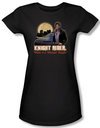 Knight Rider Juniors T-shirt Full Moon Black Tee Shirt