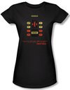 Knight Rider Juniors T-shirt Kitt Consol Black Tee Shirt