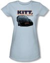 Knight Rider Juniors T-shirt Original Smart Car Light Blue Tee Shirt