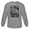 Knight Rider Shirt Distressed Photo Long Sleeve Silver Tee T-Shirt