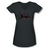 Knight Rider Shirt Juniors V Neck Ladies Knight Charcoal T-Shirt