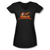 Kung Fu Panda Shirt Juniors V Neck Logo Black Tee T-Shirt